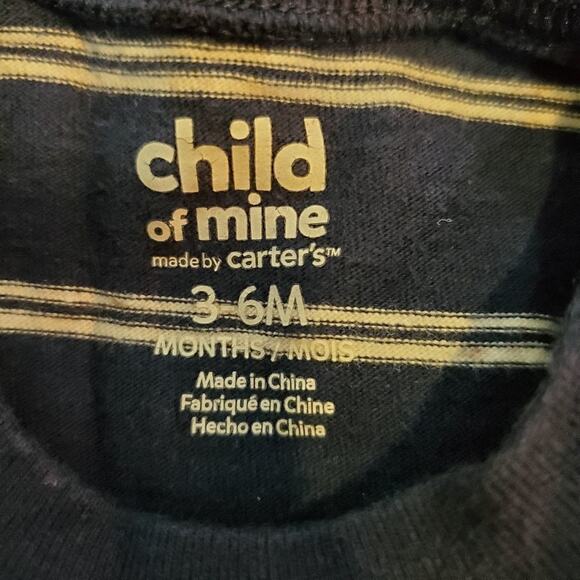 Child of mine by Carters 3 to 6 month striped onesie - Picture 3 of 6